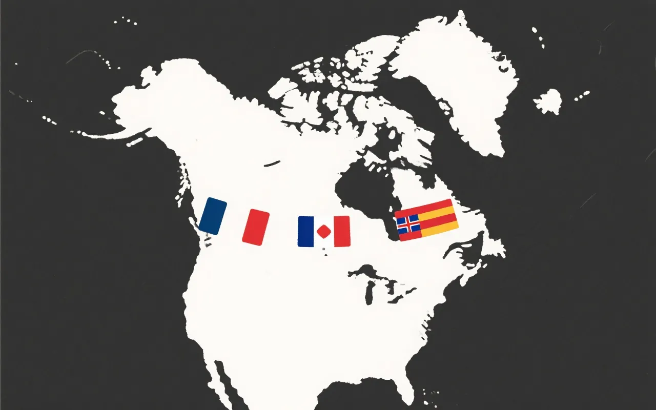 2026世界盃主辦國示意圖：美國、加拿大、墨西哥